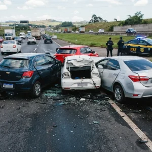 Motorista embriagado provoca engavetamento de quatro veículos na Rodovia MT-010, a Estrada da Guia, em Cuiabá