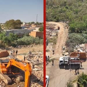 Obras inacabadas são demolidas em áreas de nascentes em Cuiabá