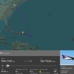 Voo da Delta de Nova York para São Paulo tem rota desviada para Porto Rico