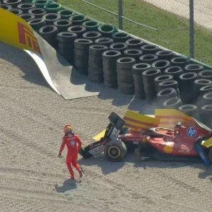 Leclerc admite preocupação com a visão após acidente no GP da Itália