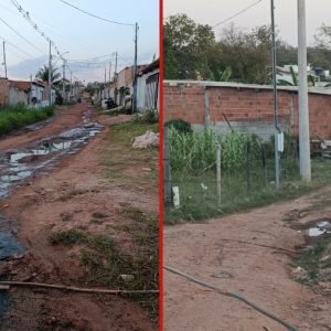Moradores de bairro sem asfalto caminham até 2 km para conseguir pegar ônibus em Cuiabá