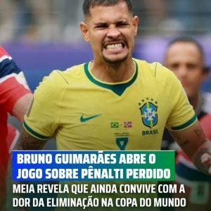 Bruno Guimarães dispara sobre pênalti perdido: “O Vini não era. Quem tinha que b…