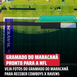 Confira as fotos do Maracanã que já está pronto para receber a partida da NFLL…