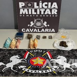 Abordagem da PM termina com três conduzidos e drogas apreendidas em Nova Mutum/MT