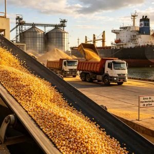Exportações de milho de Mato Grosso avançam 89% em agosto, mas ficam abaixo de 2025