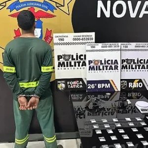 Homem é preso com arma de fogo, simulacro e 37 porções de cocaína em Nova Mutum