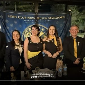 Presidente da Câmara prestigia posse da nova diretoria do Lions Clube Nova Mutum Semeadores