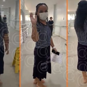 Mulher que levou quinze facadas do ex-marido sorri ao deixar hospital após 16 dias internada; veja vídeo • Olhar Direto