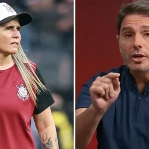 “Nunca pisou no campo”: técnica do Corinthians e apresentador trocam farpas