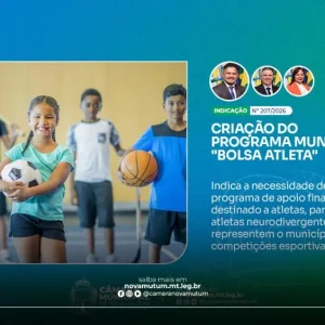 Maciel Sousa com coautorias de Lucas Badan e Lurdes Marques propõe criação do Bolsa Atleta em Nova Mutum