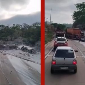 Acidente entre carretas em rodovia deixa quatro pessoas feridas em MT