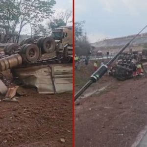 Motorista morre após carreta capotar na BR-364, em Jaciara (MT)