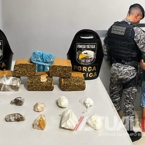 Força Tática prende suspeito de tráfico e apreende drogas escondidas em tênis em Nova Mutum/MT