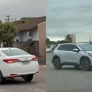 Motorista invade preferencial e provoca acidente em Nova Mutum/MT; veja vídeo | Power Mix