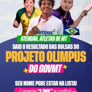 CONFIRA OS ATLETAS SELECIONADOS  

O resultado das bolsas do Projeto Olimpus já …