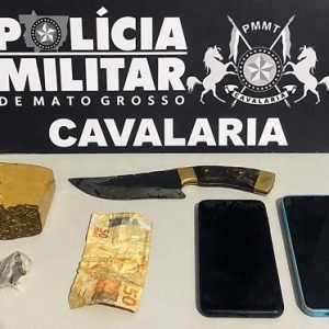 Cavalaria da PM prende dupla suspeita de tráfico de drogas em Nova Mutum/MT