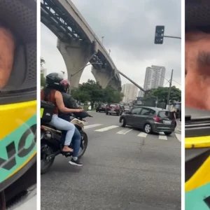 “Foi livramento”, diz motoboy quase atingido por guindaste que caiu em SP