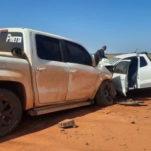 Colisão frontal deixa homem de 32 anos preso às ferragens e com fraturas graves em Nova Mutum