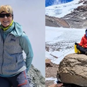 Após a morte do marido, mulher de 64 anos estabeleceu desafio de escalar os sete picos mais altos dos sete continentes como forma de superar o luto