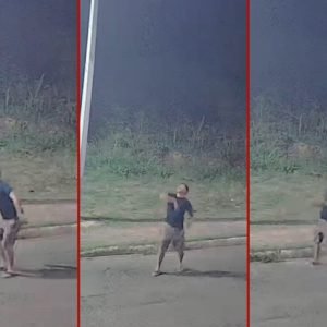 Homem é preso após ser flagrado tentando danificar câmera de segurança em Cuiabá; vídeo