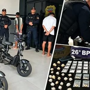 Polícia aborda três adolescentes em patinetes elétricos e encontra droga semelhante à cocaína em Nova Mutum; veja vídeo