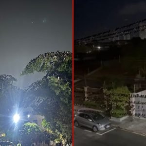 Nuvem de andorinhas sobrevoa condomínio em Cuiabá em busca de alimento