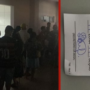 VÍDEO: sessão eleitoral com fila fica sem energia nos últimos minutos