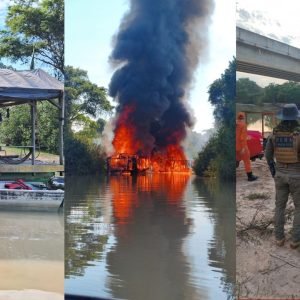 Ação contra garimpo ilegal mira destruição de balsas em rios de MT